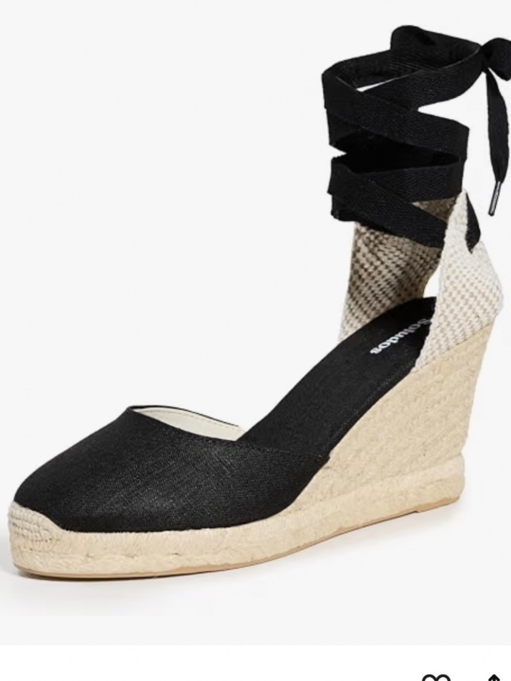Soludos black espadrilles size us 8